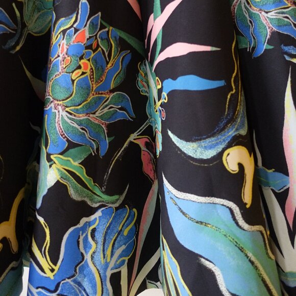 H&M scuba floral Hawaiian midi circle Neoprene skirt 6 4 - Picture 12 of 16